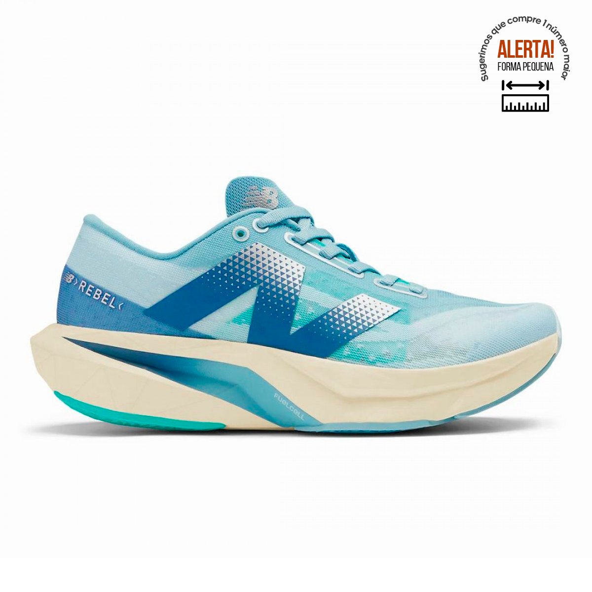 tênis new balance fuelcell rebel v4 feminino azul amarelo