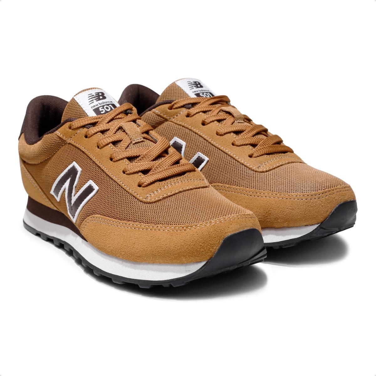 Tênis New Balance 501 Masculino Marrom / Marrom