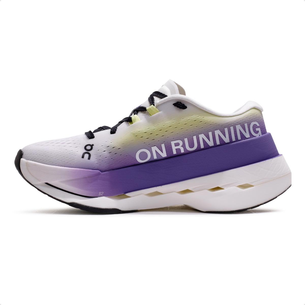 On Roxo Tênis On Running Cloudboom Max Masculino Branco / Roxo
