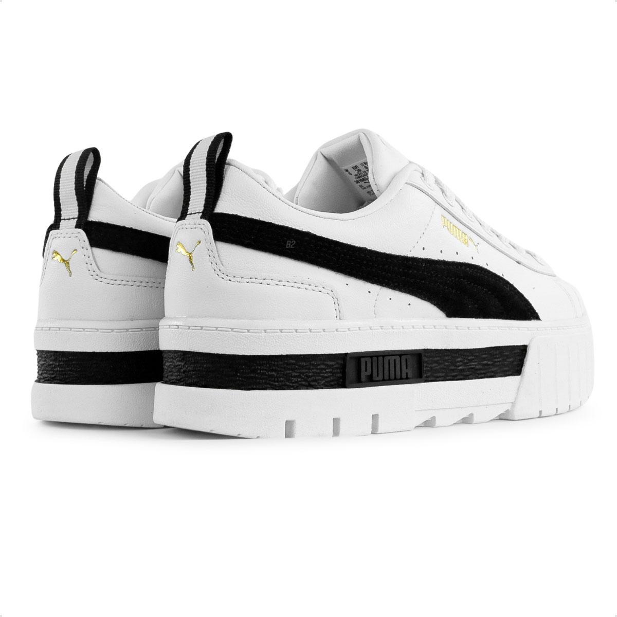 Tênis Puma Mayze Lth Wns Feminino Branco / Preto