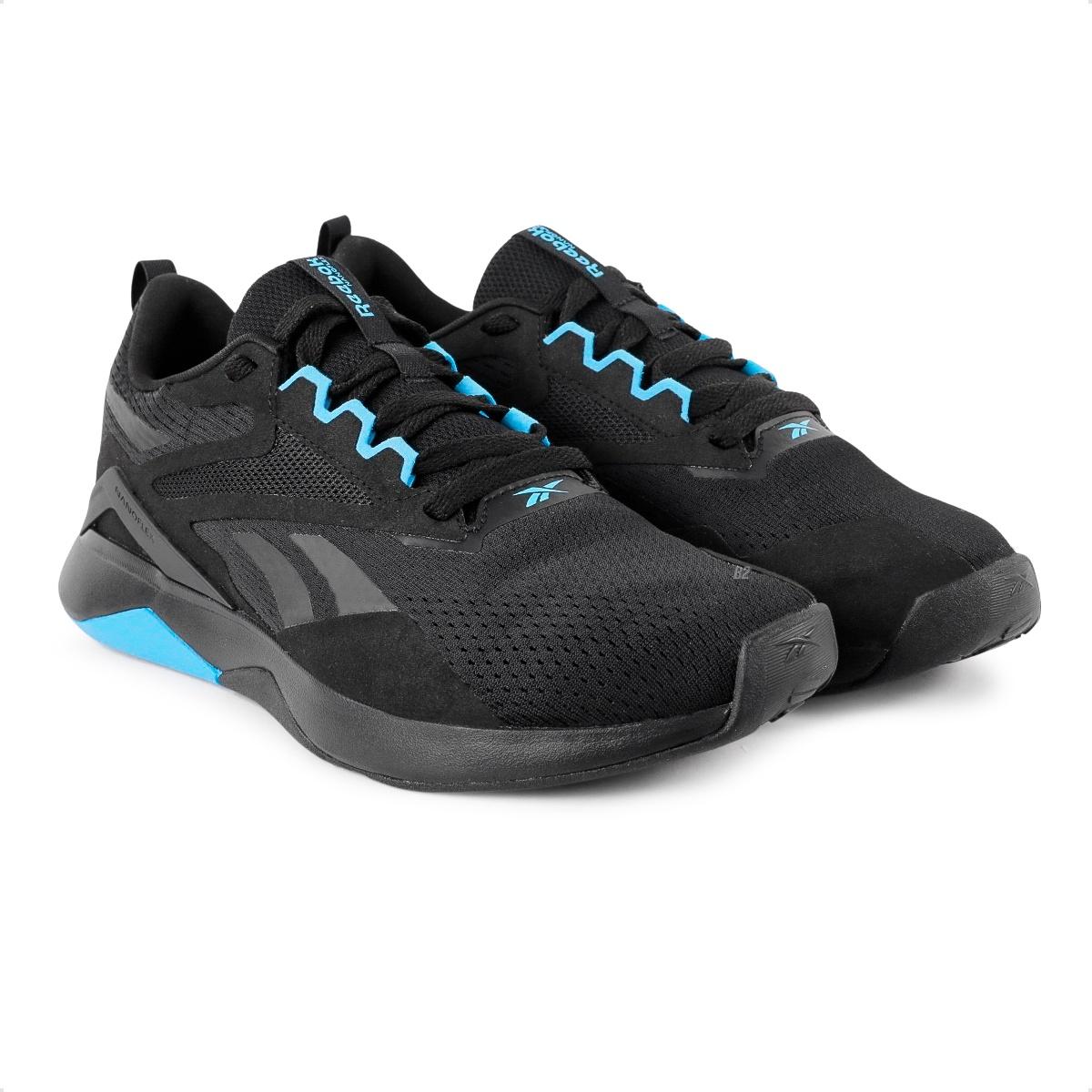 Tênis Reebok Nanoflex TR V2 Masculino Preto / Azul