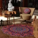 Tapete Mandala Grande Dália Roxa - Decoração e Meditação com Estilo, Conforto e Propósito