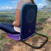Cadeira de Meditação Dobrável Mandala Plum - Estrutura Acolchoada nas Costas e Assento de 8cm de Alta Densidade