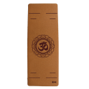 Tapete de Yoga Cortiça 6mm - Estampa Mandala com Marcações de Alinhamento de Postura