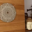 Mandala de Parede em Madeira MDF 3D - Plenitude Sempre Viva - Mandala de Parede, Sala e Quarto - 85cm