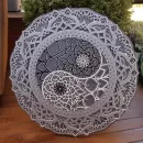 Mandala Madeira MDF de Parede 3D - Símbolo Yin Yang - Decore com Boas Energias - 1,25m