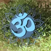 Mandala OM Madeira 3D - 30cm - Cores