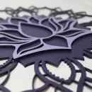 Mandala Lótus em Madeira 3D - 30cm -Cores