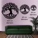 Mandala Árvore da Vida em Madeira - 1m