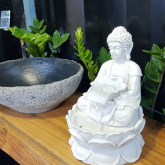 Fonte Buda P Marmorite - Um toque especial ao seu cantinho Zen com uma linda fonte cascata - O elemento água no seu lar!