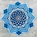 Mandala Espiral Áurea da Natureza Azul - Tamanho 60cm