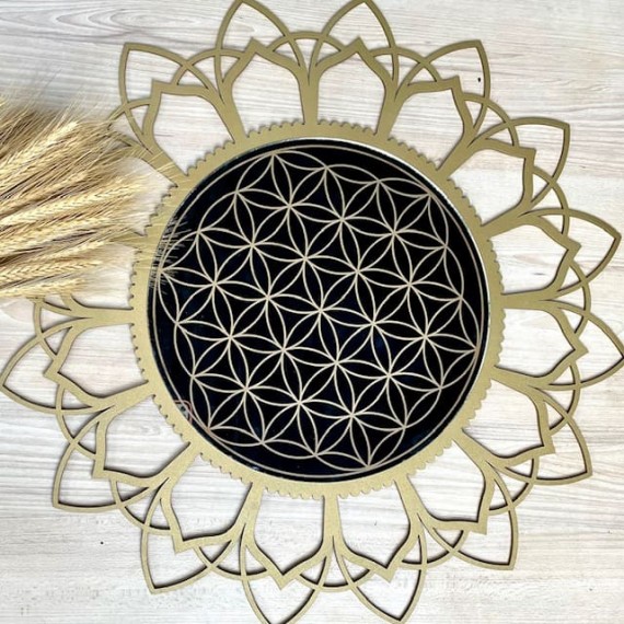 Espelho Flor da Vida em Mandala - Geometria Sagrada - Tamanhos