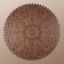 Mandala de Parede em Madeira Imbuia - Plenitude 3D - Sofisticação e propósito na sua Decoração - 1,25m