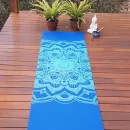 Mat Premium Mandala Azul PVC  2,00m-5mm + Cordinha