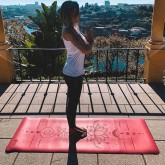 Tapete de Yoga PU Cores - Marcação de Alinhamento de Posturas - Alta Performance