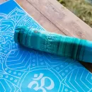 Bolsa para Tapete de Yoga - Degradê Azul e Acqua - Bolso Lateral com Alça Regulável e Fechamento estilo Saco