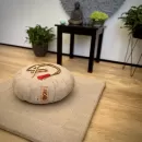 Zafu Almofada de Meditação Gili em Linho - Adicione o Zabuton para uma Meditação + Completa