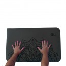 Mini Tapete de Yoga PU Mandala Grafite para Sobrepor - Apoio e amortecimento Extras