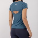 Camiseta Fitness Costas Vazadas Azul - Versatilidade e Estilo