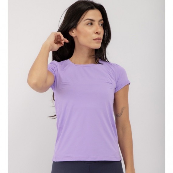 Camiseta Fitness Costas Vazadas Lilás - Versatilidade e Estilo