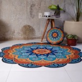 Tapete Mandala Floral Laranja - Decoração e Meditação com o poder das Mandalas para Quarto, Sala e Entrada