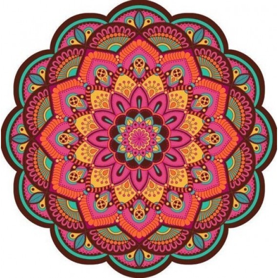 Tapete Mandala Floral Colorido