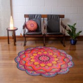 Tapete Mandala Floral Colorido - Meditação e Decoração de Quartos, Salas e Paredes