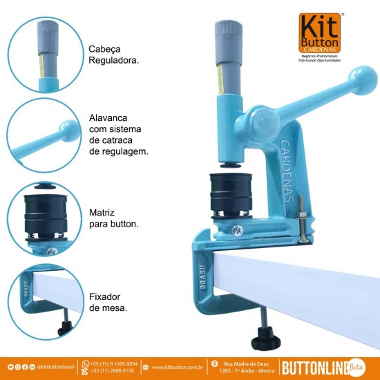 KIT BUTTON MANUAL AZUL TIFFANY