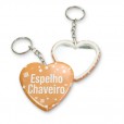 BUTTON ESPELHO CHAVEIRO CORAÇÃO PCT COM 100 UND. 