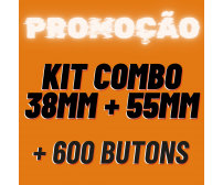 KIT BUTTON 38 MM + 55 MM COMBO 600 BUTTONS