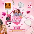 KIT BUTTON CORAÇÃO + 100 CHAVEIROS ESPELHO ROSA 55MM