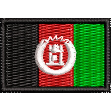 Patch Bordado Micro Bandeira Afeganistão 2x3 cm Cód.MIBP123