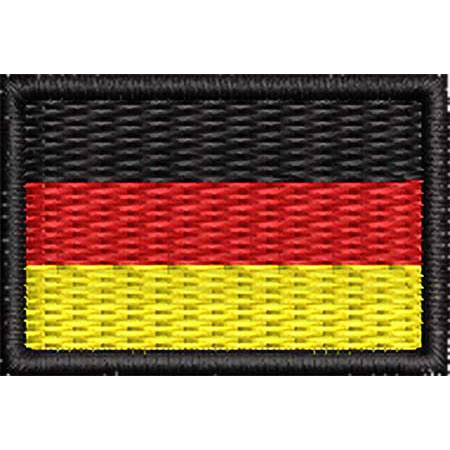 Patch Bordado Micro Bandeira Alemanha 2x3 cm Cód.MIBP55