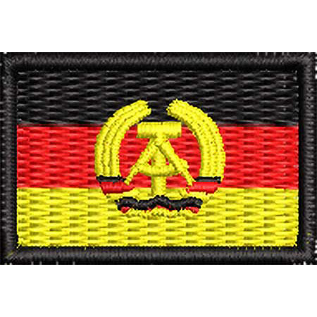 Patch Bordado Micro Bandeira Alemanha Oriental 2x3 cm Cód.MIBP85