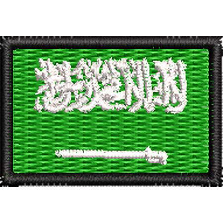 Patch Bordado Micro Bandeira Arábia Saudita 2x3 cm Cód.MIBP25