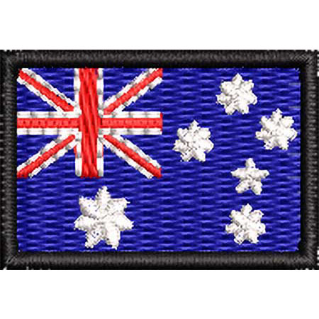 Patch Bordado Micro Bandeira Austrália 2x3 cm Cód.MIBP28