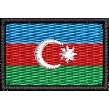Patch Bordado Micro Bandeira Azerbaijão 2x3 cm Cód.MIBP170