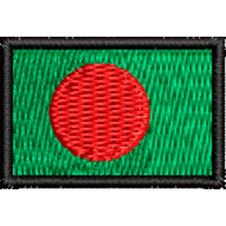 Patch Bordado Micro Bandeira Bangladesh 2x3 cm Cód.MIBP171