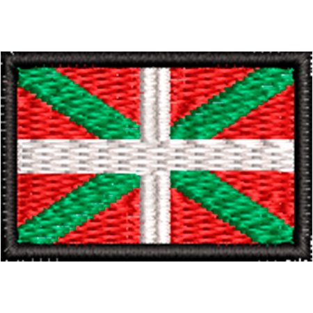 Patch Bordado Micro Bandeira Basco 2x3 cm Cód.MIBP143