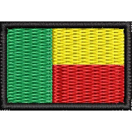 Patch Bordado Micro Bandeira Benin 2x3 cm Cód.MIBP173