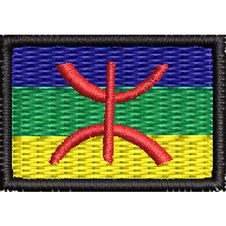 Patch Bordado Micro Bandeira Berber Nation 2x3 cm Cód.MIBP275
