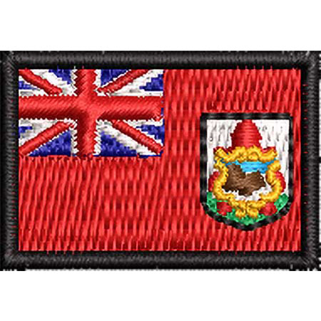 Patch Bordado Micro Bandeira Bermudas 2x3 cm Cód.MIBP272