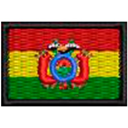Patch Bordado Micro Bandeira Bolivia 2x3 cm Cód.MIBP56