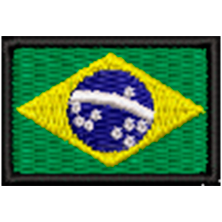 Patch Bordado Micro Bandeira Brasil 2x3 cm Cód.MIBP249