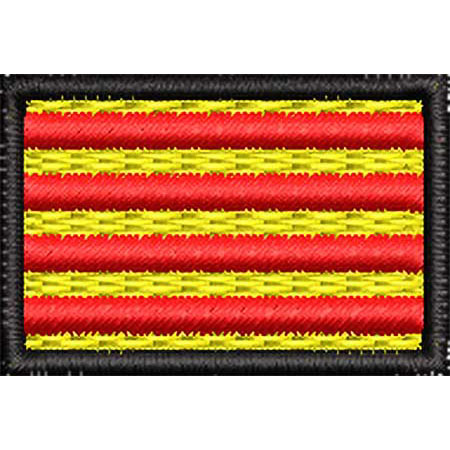 Patch Bordado Micro Bandeira Catalunha 2x3 cm Cód.MIBP86