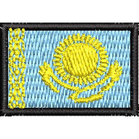 Patch Bordado Micro Bandeira Cazaquistão 2x3 cm Cód.MIBP180