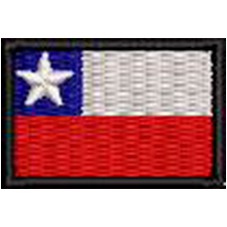 Patch Bordado Micro Bandeira Chile 2x3 cm Cód.MIBP14