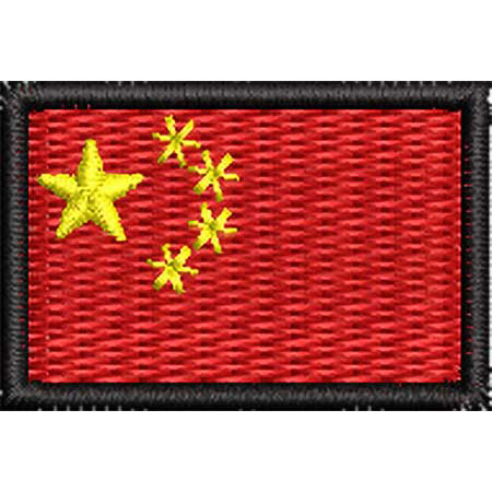 Patch Bordado Micro Bandeira China 2x3 cm Cód.MIBP46