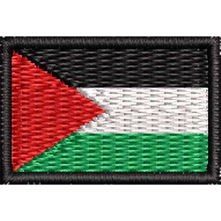Patch Bordado Micro Bandeira Cisjordânia 2x3 cm Cód.MIBP245