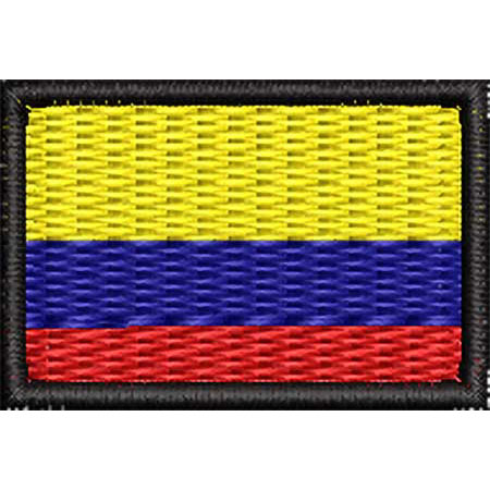 Patch Bordado Micro Bandeira Colombia 2x3 cm Cód.MIBP22